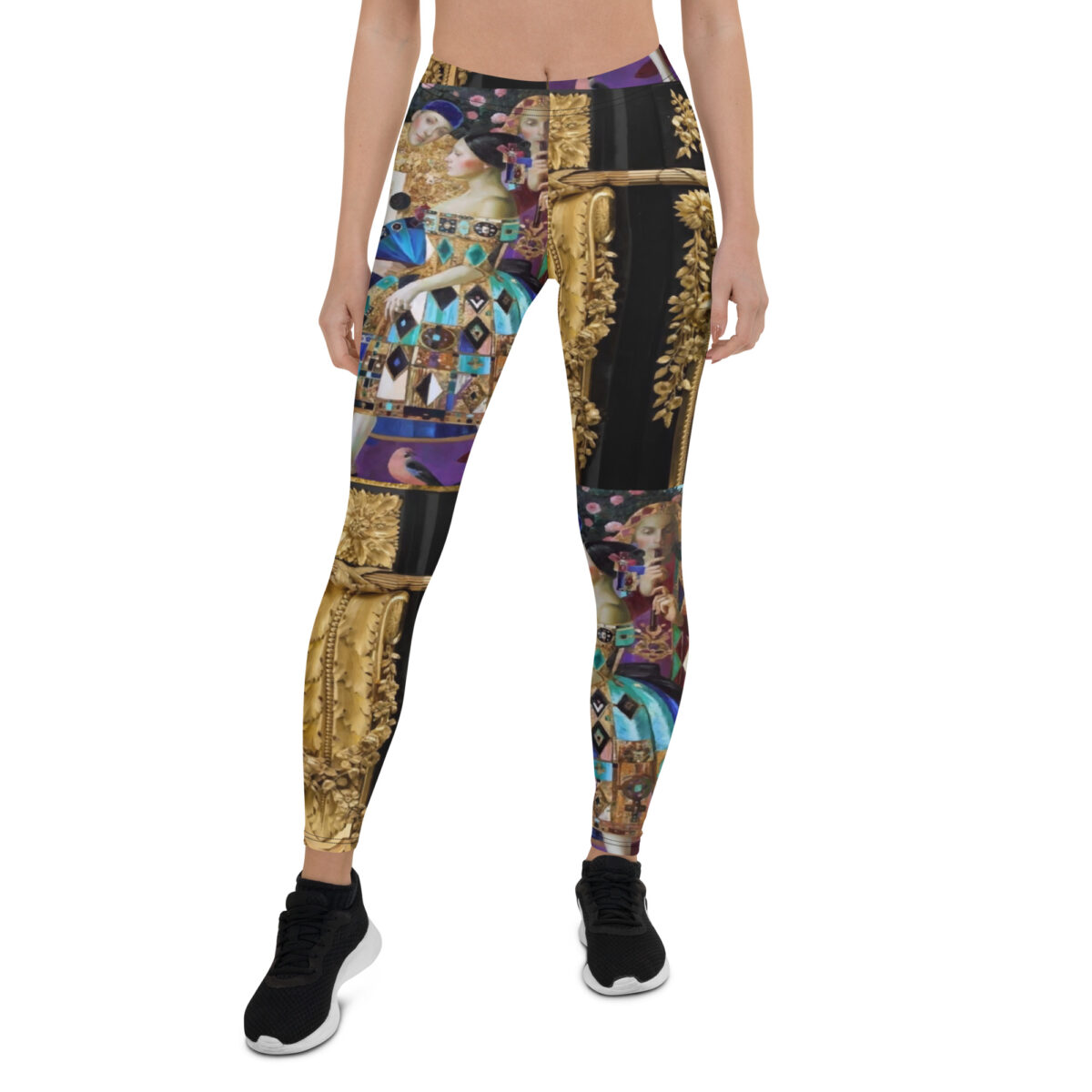 Leggings Printed Black Gold Blue - Image 2