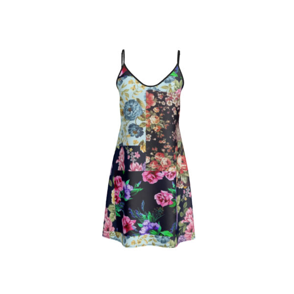 Short Silk Slip Dress | Floral