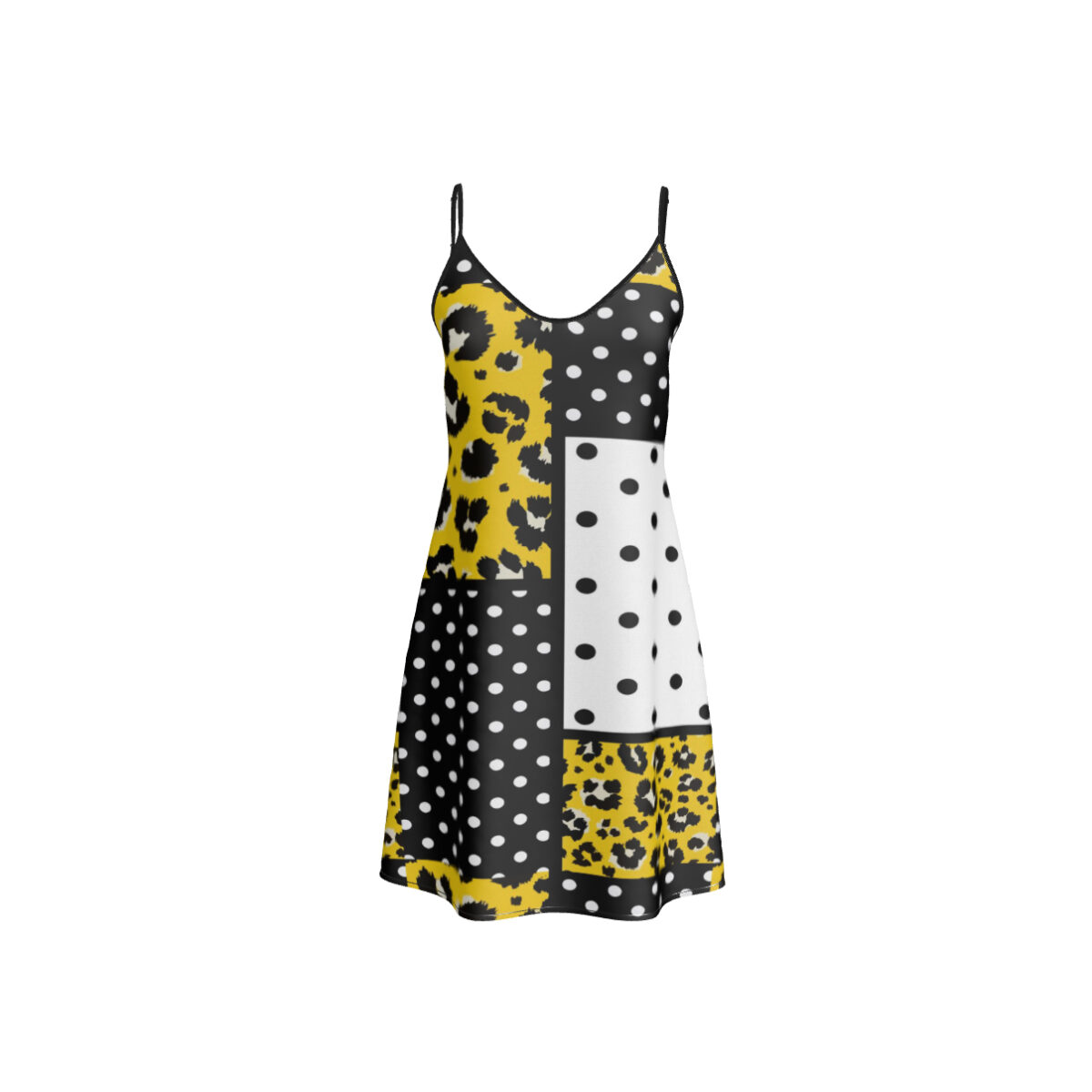 Short Silk Slip Dress | Polka Dots