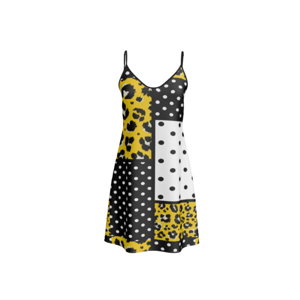 Short Silk Slip Dress | Polka Dots