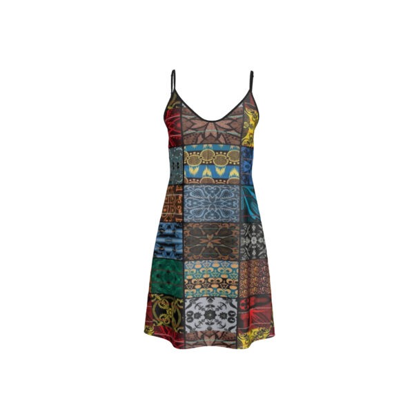 Short Silk Slip Dress | Lesotho Basotho Cultural Print