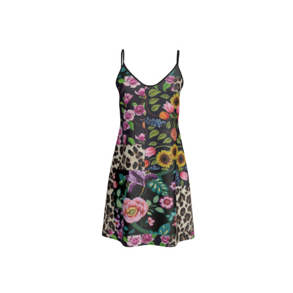 Short Silk Slip Dress | Floral