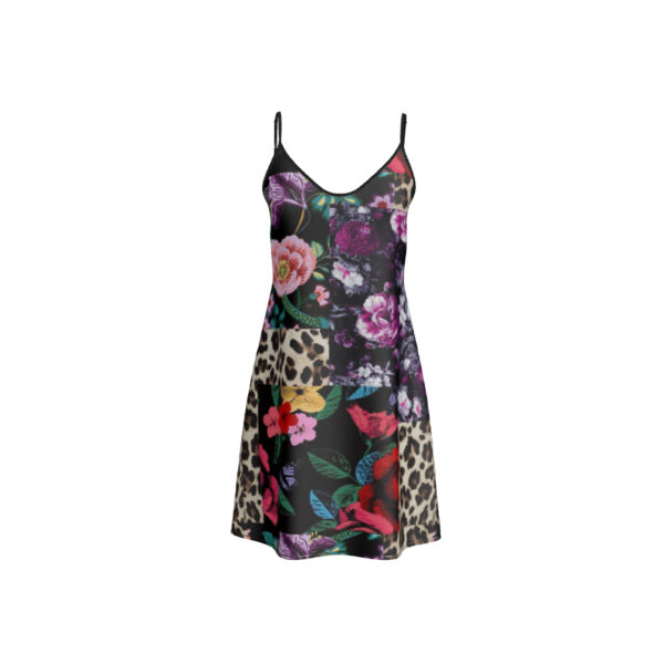 Short Silk Slip Dress | Floral