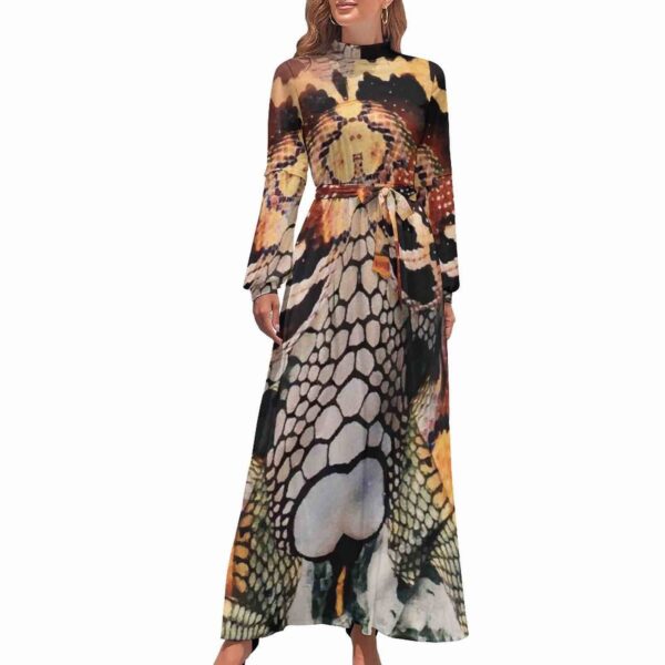 Long Sleeve High Neck Dress