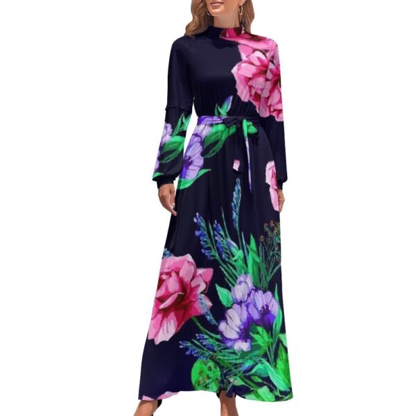 Long Sleeve High Neck Dress