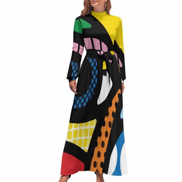 Long Sleeve High Neck Dress