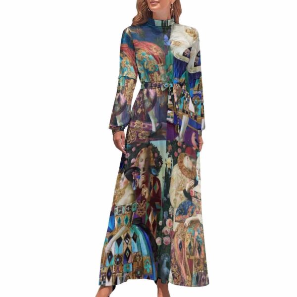 Long Sleeve High Neck Dress