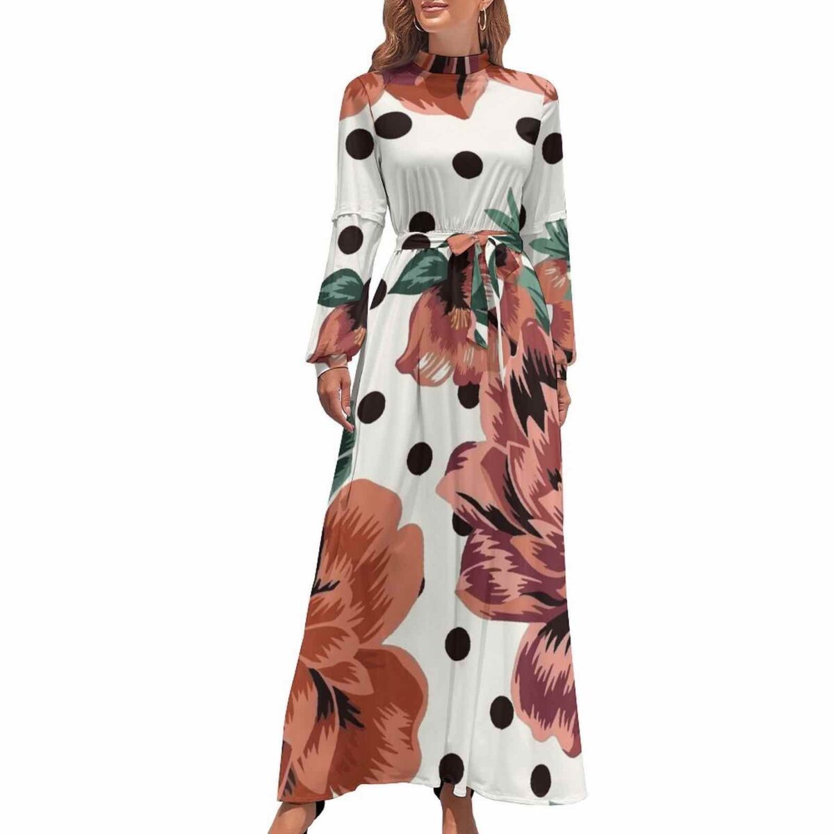 Long Sleeve High Neck Dress