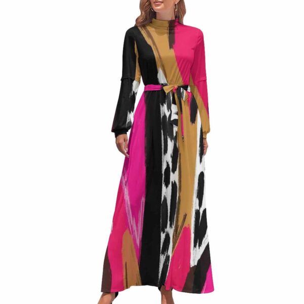 Long Sleeve High Neck Dress