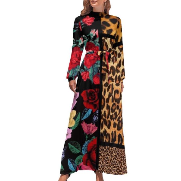 Long Sleeve High Neck Dress