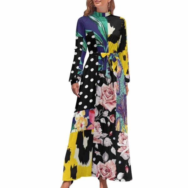 Long Sleeve High Neck Dress